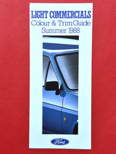 1988 FORD ESCORT & FIESTA VANS COLOUR & TRIM GUIDE - Escort Combi Van - Mint!
