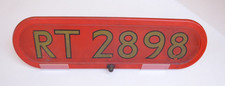 Bus Coach London Transport AEC Regent III Bonnet Fleet Number Plate RT 2898 