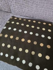 Dunelm Super Soft Large Brown Spot Throw Size Approx 220cmx240cm