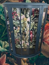 Vintage Art Deco Drinks Display Cabinet In Midnight Teal and Gold