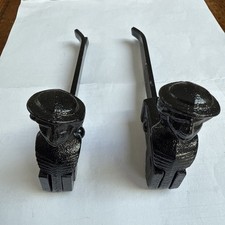 Pair Of Vintage Style French Cast Metal Window Shutter Dogs