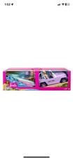 Barbie Purple Jeep And Speed Boat With 2 Barbie Dolls