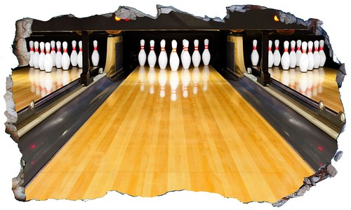 Ten pin bowling alley - 10, 3d