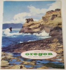 Vintage 1960'-70'sTravel Brochure Oregon State "Cool Green VacationLand" Booklet
