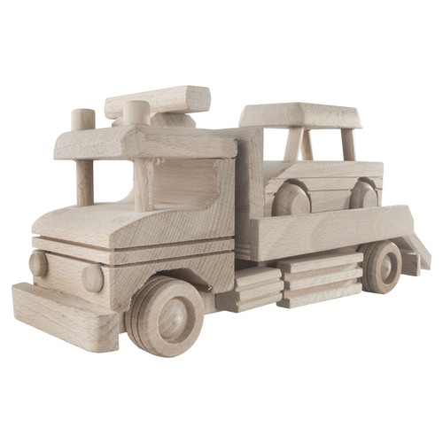 Wooden flatbed tow truck - wooden,