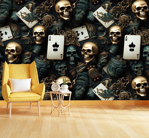 Playing cards skulls alchemy - skulls,