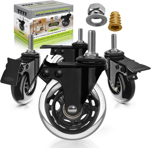 Inch rubber caster wheels - caster,