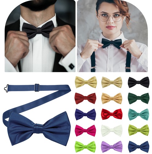 Bow tie mens - adjustable, black