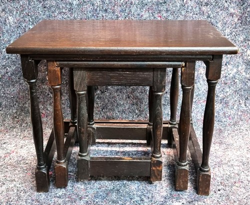 Oak side table nest - table, of