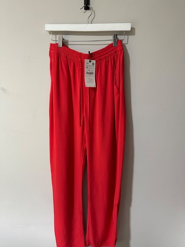 Zara joggers red viscose - viscose, &