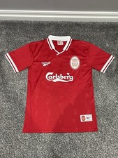 Liverpool 1996/1998 Reebok Mcmanaman #7 retro home football shirt size medium
