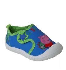 Peppa Pig Low Top Canvas Pumps Boys Blue Size UK C6 #REF59