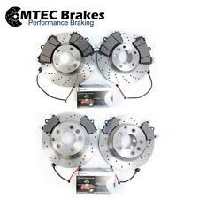 FOR AUDI Q7 VW TOUAREG PORSCHE CAYENNE FRONT REAR DRILLED BRAKE DISCS PADS WIRES