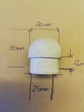 8 White Rubber Chair Table Feet Pipe Tubing End Blanking Cover Caps Plug 25mm