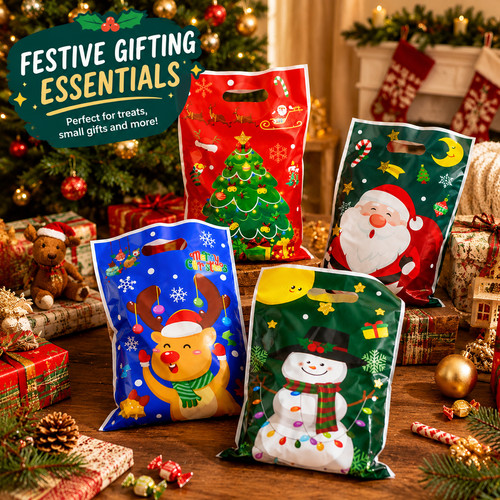 Christmas gift bags santa - christmas,