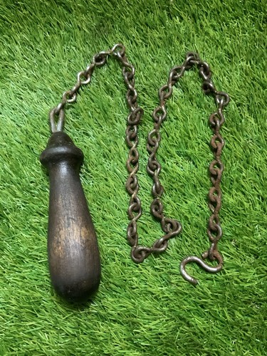 Vintage wooden toilet chain - vintage,