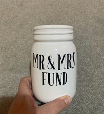 Sass & Belle Wedding Money Box Saving Mr & Mrs Fund Ceramic