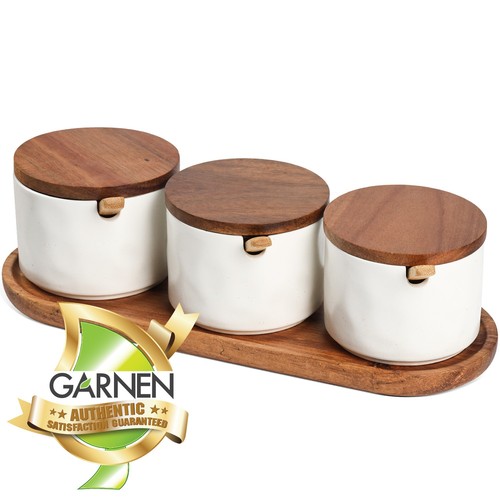 Garnen wooden tray with - wooden,