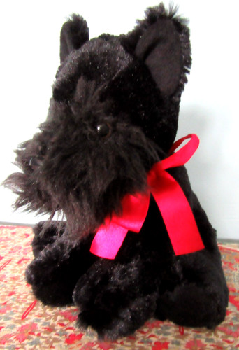 Sweet black scottie dog plush - scottie,