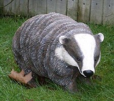 Badger Outdoor Garden Statue Large Resin Country Animal Figure Ornament Sculpt
