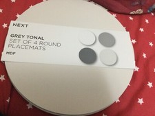 NEXT New Set of 4 Grey Wooden