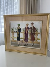 Art Deco Cross Stitch Framed