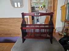 Vintage Wooden Magazine Rack - Mid-Century Style