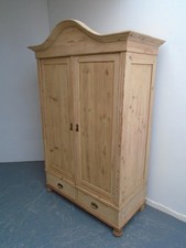 A Victorian Combination Antique/Old Pine 2 Door Knockdown Wardrobe to Wax/Paint