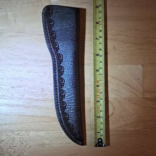 Brown leather knife - leather,