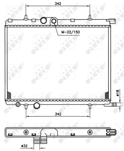Top quality radiator - top, for