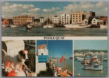 Multi View of Poole Quay Poole Dorset England Postcard Postmark 1990