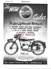 1954 Advert for JAMES 'CADET'