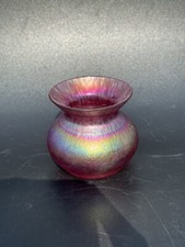 Heron Glass Iridescent Art Glass Vase