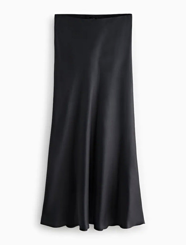 Next black satin midi - next,