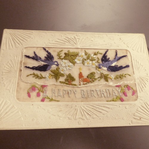 Wwi era embroidered silk - era,