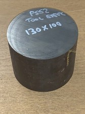 P552 CARRS TOOL STEEL Steel Round Bar BILLET OFF CUT 130mm X 100mm Long
