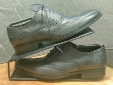 Clarks Banfield Wingtip Brogues Grey Leather Shoes Mens Size UK 8 Casual Formal