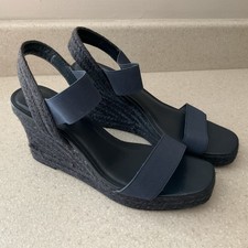 Next Navy Blue Wedges Shoes