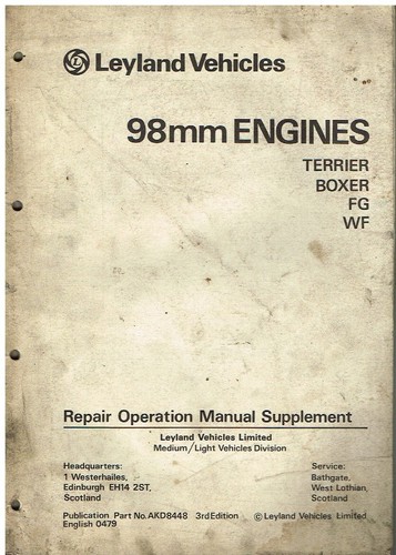 Leyland 98nv 98dv 6 - 6.98dv, 6.98nv