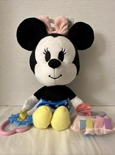 Disney Baby Minnie Mouse On The Go Activity Plush For Baby Stroller Or Car Seat