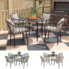 5 Piece Patio Rattan Dining