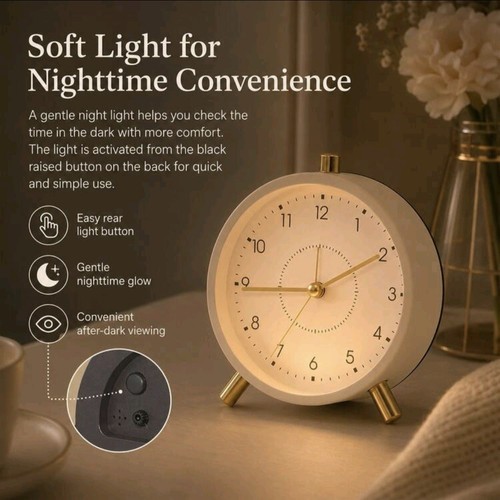 Analogue alarm clock bedside - analogue,