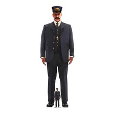 The Polar Express Train Conductor Cardboard Cutout Christmas Standup Free Mini
