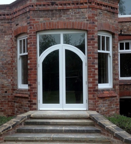 Hardwood arched french doors - hardwood,