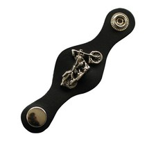 Chopper Badge Black Leather