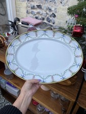 RAYNAUD LIMOGES FRANCE FESTIVITES LARGE OVAL SERVING PLATE 16"