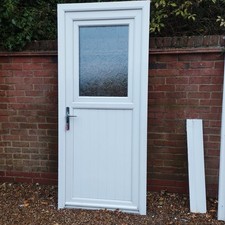 exterior external Upvc double Glazed Back / Single door In Frame & Cill