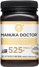 Manuka Doctor MGO 525+ Manuka Honey 500g – Raw, Pure NZ Honey, Non-GMO,Certified