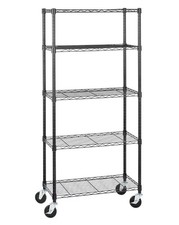 5-Shelf Storage Unit With Height Adjustable Shelves and Levelling