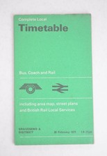 Bus Coach Train Timetable London Country BR Road & Rail Gravesend 20th Feb. 1971